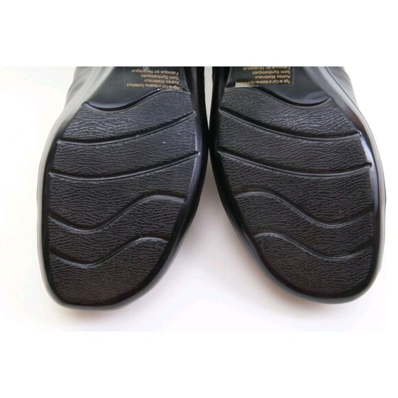 NWOB Clarks Bendables Slip On Slides Comfort Leather Black Mules Women's Sz 9 - Picture 12 of 13